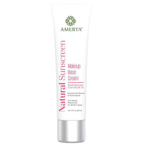 Amerta® All Natural Sunscreen Makeup Base Cream, Broad Spectrum UVA/UVB SPF 30